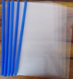 Deluxe/Deli, Clear File, Rail Folder, with Stick (Pack of 5)