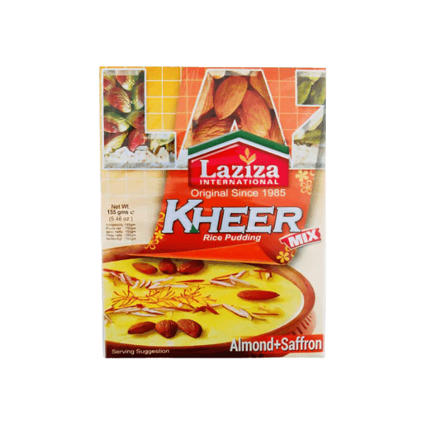 laziza-kheer-mix-almond-saffron-155gm-nazar-jan-s-supermarket.png LAZIZA KHEER MIX ALMOND - SAFFRON 155GM - Image 1